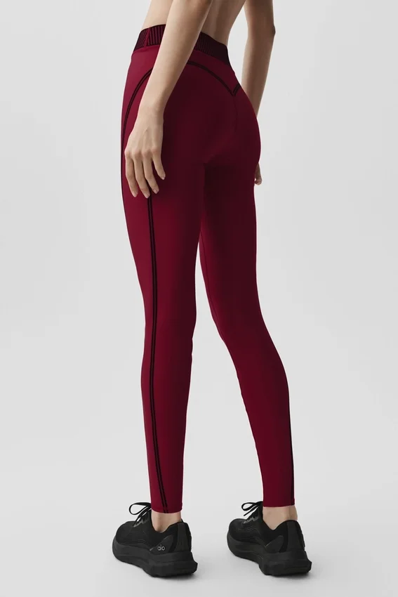 Airlift High-Waist 7/8 Line up Legging - Summer Romance Red