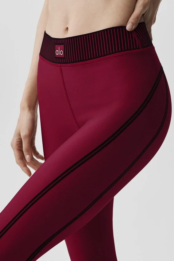 Airlift High-Waist 7/8 Line up Legging - Summer Romance Red
