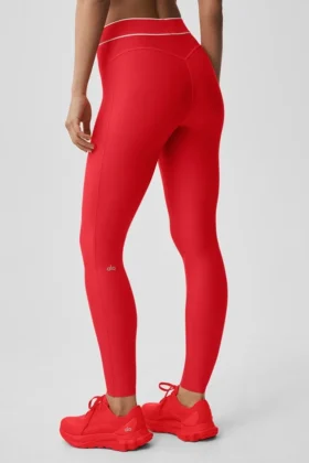 Airlift High-Waist Alignment Legging – Bright Red/White