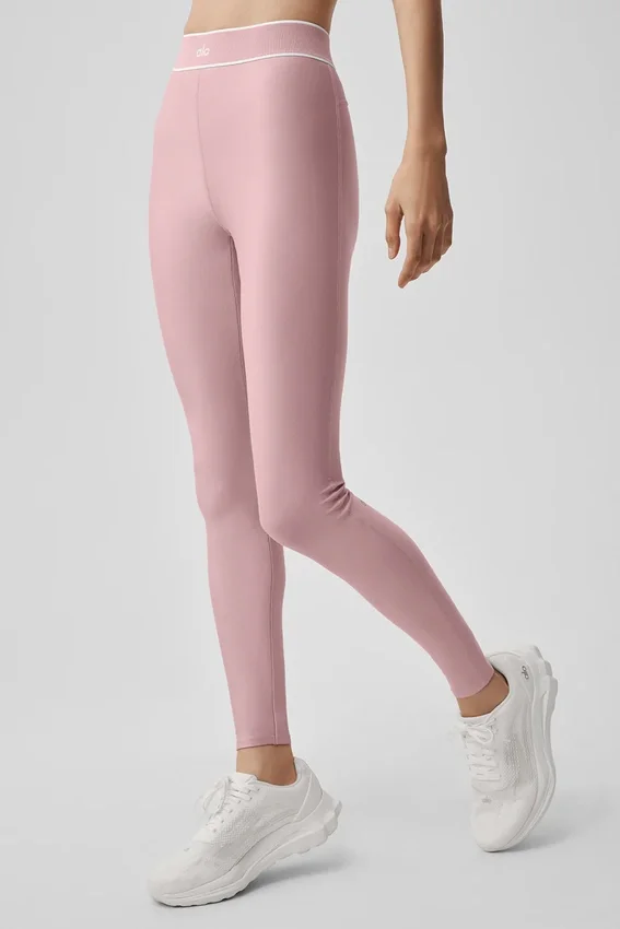 Airlift High-Waist Alignment Legging - Vintage Pink/White