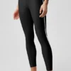 Airlift High Waist Charger 7/8 Legging - Black/White