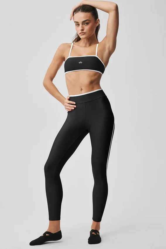 Airlift High Waist Charger 7/8 Legging - Black/White