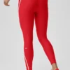 Airlift High Waist Charger 7/8 Legging - Bright Red/White