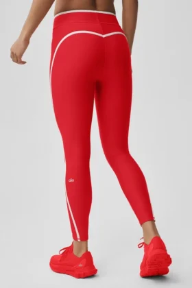 Airlift High Waist Charger 7/8 Legging – Bright Red/White