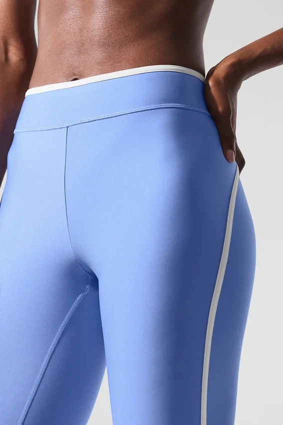Airlift High Waist Charger 7/8 Legging - Crystal Clear Blue/White