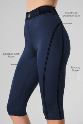 Airlift High-Waist Line up Capri – Navy