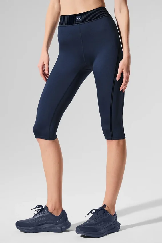Airlift High-Waist Line up Capri - Navy