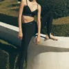 Airlift High-Waist Love Language Stirrup Legging - Black