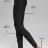 Airlift High-Waist Love Language Stirrup Legging - Black