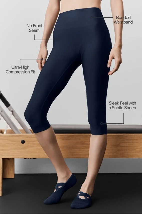 Airlift High-Waist Sleek Capri - Navy