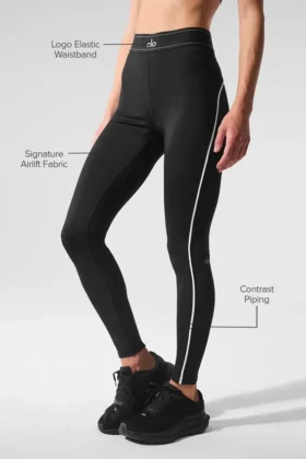 Airlift High-Waist Suit up Legging – Black/White