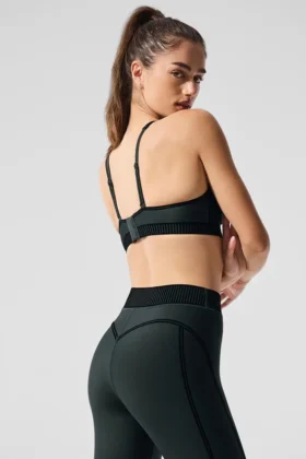 Airlift Line up Bra – Charcoal Green