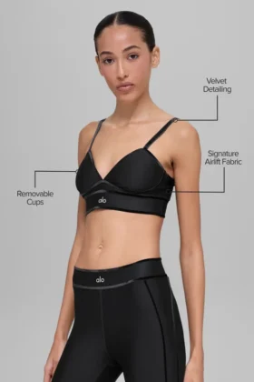 Airlift Love Language Bra – Black