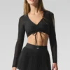 Airlift Mesh Divine Long Sleeve Bra - Black