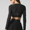 Airlift Mesh Divine Long Sleeve Bra - Black
