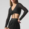 Airlift Mesh Divine Long Sleeve Bra - Black