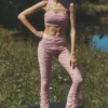 Airlift Mesh High-Waist Cherish Legging - Vintage Pink
