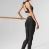 Airlift Mesh High-Waist Darling Stirrup Legging - Black