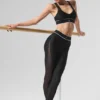 Airlift Mesh High-Waist Darling Stirrup Legging - Black