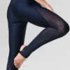 Airlift Mesh High-Waist Darling Stirrup Legging - Navy