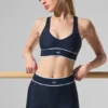 Airlift Mesh High-Waist Darling Stirrup Legging - Navy