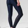Airlift Mesh High-Waist Darling Stirrup Legging - Navy