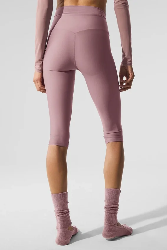 Airlift Mesh High-Waist Divine Capri - Smoky Quartz