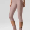 Airlift Mesh High-Waist Just Right Capri - Taupe