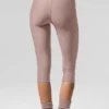 Airlift Mesh High-Waist Just Right Capri - Taupe