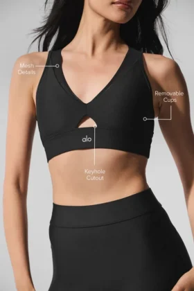 Airlift Mesh Just Right Bra – Black
