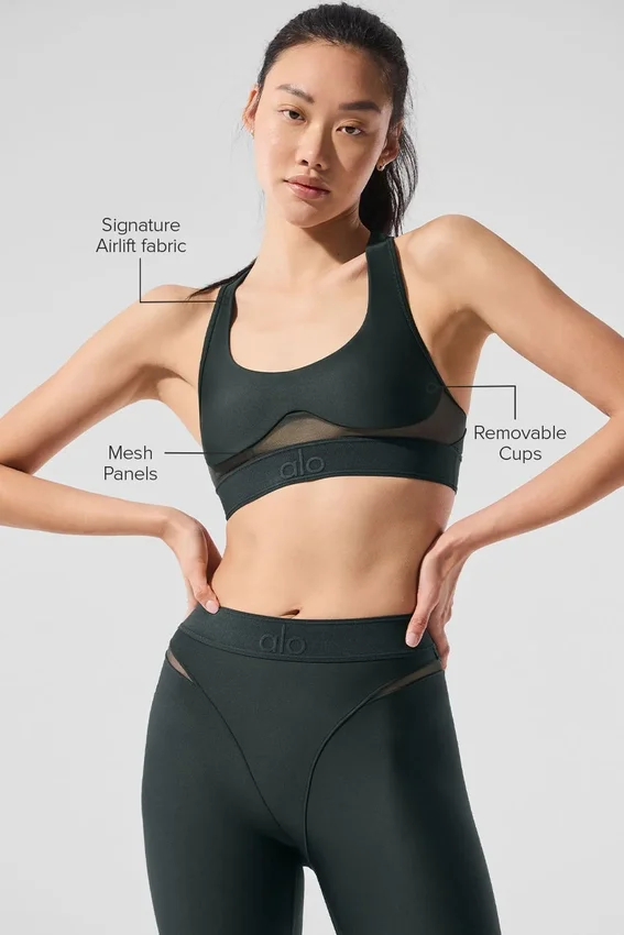 Airlift Rebel Bra - Charcoal Green