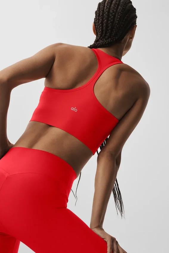Airlift Super Sleek Bra Tank - Bright Red