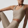 Airlift Super Sleek Bra Tank - Gravel