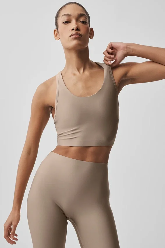 Airlift Super Sleek Bra Tank - Gravel