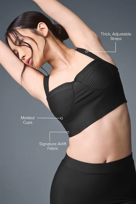 Airlift Turn It up Bra Tank - Black
