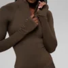 Airlift Winter Warm 1/4 Zip Long Sleeve - Espresso