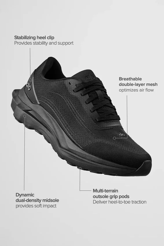Alo Runner - Black/Black