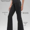 Alo Softsculpt 7/8 Foldover Flare Legging - Black