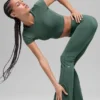 Alo Softsculpt 7/8 Foldover Flare Legging - Clover Green