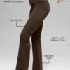 Alo Softsculpt 7/8 Foldover Flare Legging - Espresso
