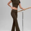Alo Softsculpt 7/8 Foldover Flare Legging - Espresso