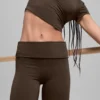 Alo Softsculpt 7/8 Foldover Flare Legging - Espresso