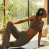 Alo Softsculpt 7/8 Foldover Flare Legging - Olive Tree