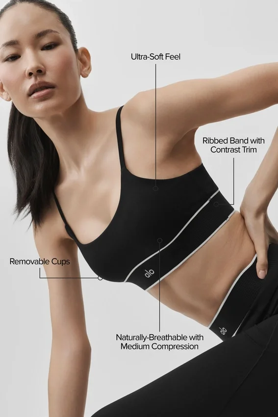 Alo Softsculpt Amp It up Bra - Black
