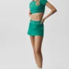 Alo Softsculpt Amp It up Tennis Skirt - Emerald Isle