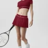 Alo Softsculpt Amp It up Short Sleeve Bra - Summer Romance Red