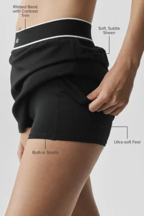 Alo Softsculpt Amp It up Tennis Skirt – Black