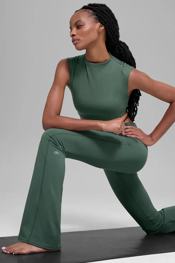 Alo Softsculpt Capped out Short Sleeve - Clover Green
