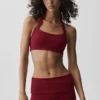 Alo Softsculpt Feel the Heat Halter Bra - Summer Romance Red