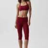 Alo Softsculpt Feel the Heat Halter Bra - Summer Romance Red